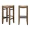 Alaterre Furniture Newport Set of Two 30"H Wood Bar Stools with Rush Seats ANNP222271 - alternate 1
